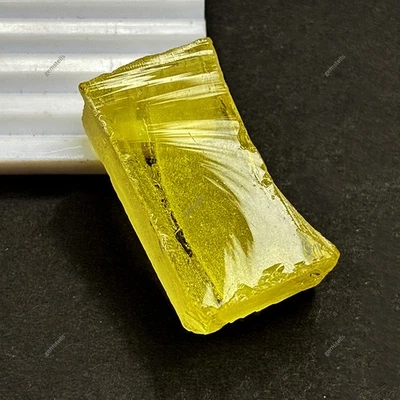 226.95 Ct Lab Created Sapphire Yellow Uncut Rough Loose Gemstone Lab Verified - Image 1 of 4
