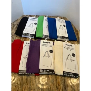 Reusable Cotton Tote Bag Blank Canvas Fabric Crafting Bulk PackLot - Picture 1 of 4