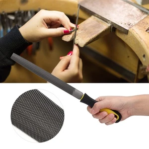 (Middle Teeth File)8in Half Round Mill Steel File Rasp With Handle Sharpen SG - Picture 1 of 9