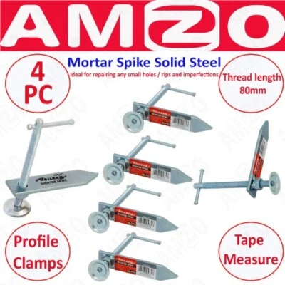 NEILSEN 4 x BRICKLAYERS Mortar Spike Internal Profile Pro Clamp Zinc Plated Solid Steel