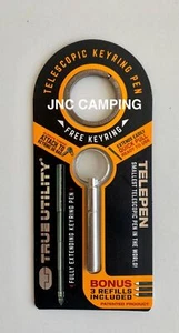 True Utility TelePen Telescopic Extending Pen + 3 Refills Keyring TU246K UK - Picture 1 of 9
