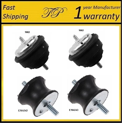 Soporte de motor y transmisión 4 piezas para BMW 330i 2001-2005 3,0 L Foto 1 de 4