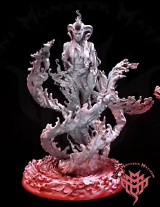 FIRE GENIE ELEMENTAR DAEMON PRINCE - D&D RPG War Gaming Mini Monster Mayhem - Bild 1 von 3