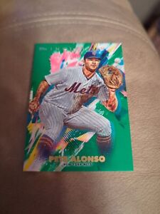 2020 TOPPS INCEPTION PETE ALONSO GREEN PARALLEL NEW YORK METS #64