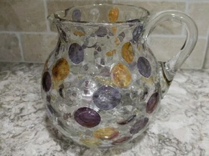 Vintage Borske Sklo Czech Art Glass "Nemo Collection" Pitcher 7 1/4" - Picture 1 of 9