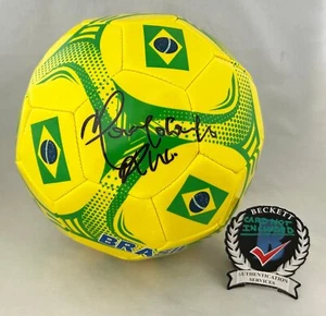 Ronaldinho Signed Soccer Ball Brasil Brazil Beckett BAS COA - Picture 1 of 1