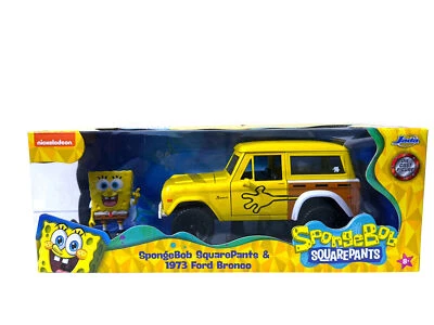 New Jada Hollywood Rides SpongeBob 1973 Ford Bronco 1/24 Diecast - Image 1 of 4