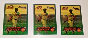 1994 Collector's Edge Dial Promo Translucent David Justice Lot of 3 - Picture 1 of 2