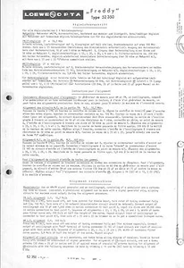 Loewe Original Service Manual für Freddy 52350 - Picture 1 of 1