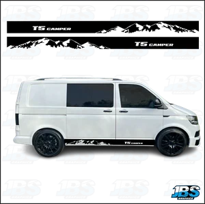 FITS VW Transporter SWB T5 Camper Mountains Vinyl Stripes Graphics - Picture 1 of 2