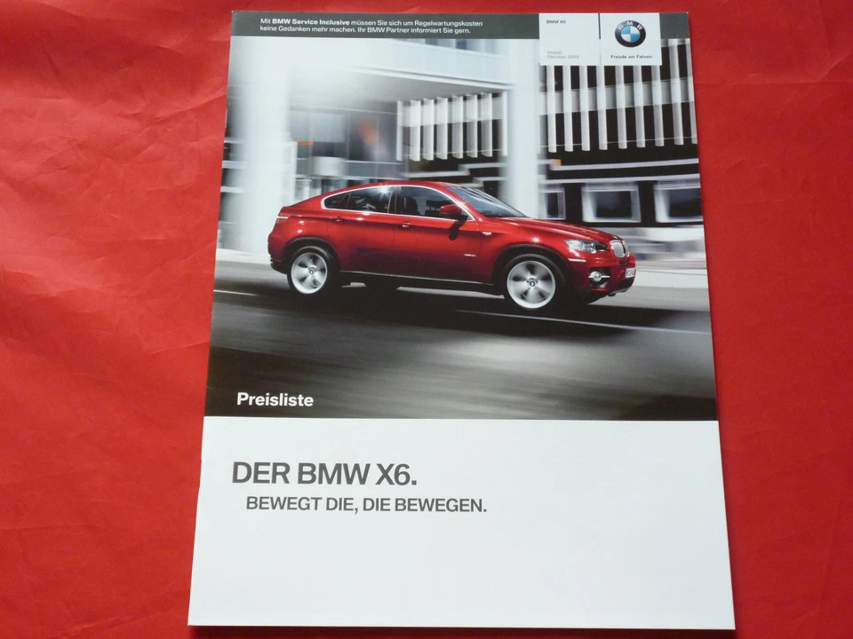BMW X6 E71 xDrive35i xDrive50i xDrive30d xDrive35d ActiveHybrid lista de precios 2009 Foto 1 de 1