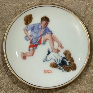 Norman Rockwell Miniature Collector’s Plate  “STOLEN CLOTHES” Vintage D1-36 - Picture 1 of 2
