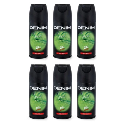 DENIM Musk bodyspray deodorant 6x150ml deo Vorratspack sixpack