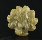 Old natural jade hand-carved fox pendant  #15