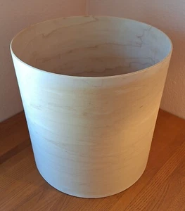 Drum Shell, 14" x 14" Unfinished Maple with Hoops and Hardware - Picture 1 of 11