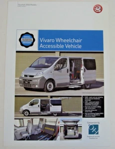 Vauxhall. Vivaro. Veicolo accessibile in sedia a rotelle. Brochure vendita 2006 - Foto 1 di 1