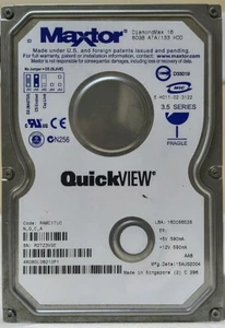 Maxtor DiamondMax 16 80GB PATA IDE 3.5" Hard Drive - Model: 4R080L0 (RAMC1TU0) - Afbeelding 1 van 6