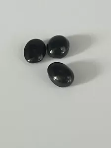Juego de 3 gemas ovaladas cabujón ojo de gato indio 4,25 CTW 8x6 mm JTV - Imagen 1 de 3
