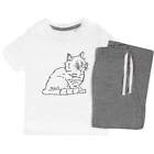 'Fluffy Cat' Kids Nightwear / Pyjama Set (KP016862)