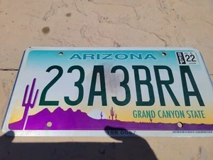 ARIZONA LICENSE PLATE GRAND CANYON STATE DESERT SCENE 🌵23A3BRA 2022 - Picture 1 of 5