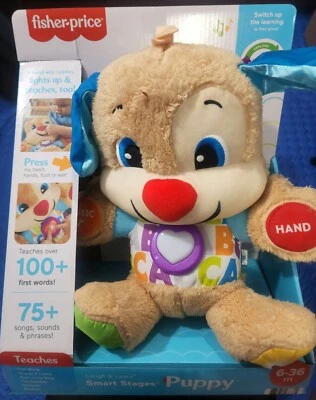 Fisher-Price Laugh & Learn Smart Stages brinquedo filhote ensina palavras ABC e mais  - Imagem 1 de 4