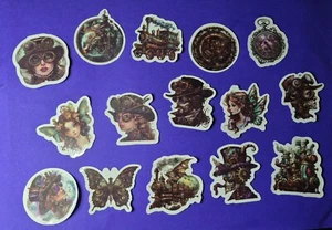 Steampunk Style Stickers, 25/50 pieces Graffiti Stickers, Aesthetic PVC Stickers - Picture 1 of 7