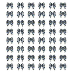 80Pcs Mini Gingham Ribbon Bow 1" Checkered Fabric Satin Ribbon Bows for Craft... - Picture 1 of 6