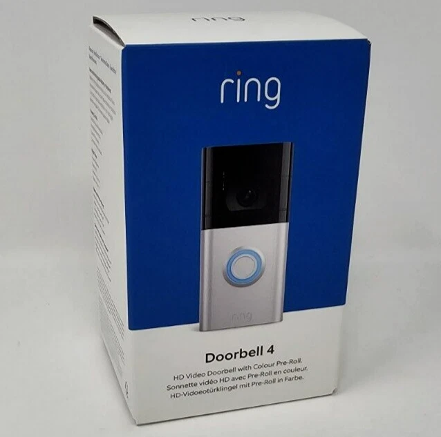 Ring Video Doorbell 4 Überwachungskamera nickel matt - Bild 1 von 1