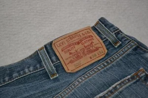 47355-a Levis 505 Jeans Classic Straight Made In Mexico Blue Size 38 x 34 Mens - Picture 1 of 10