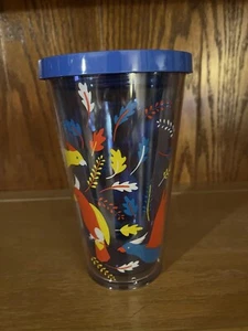 Starbucks 16 Unzen Papageienbecher doppelwandig Grande Cold Cup mit Originaldeckel - Bild 1 von 4