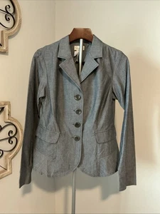 Neesh By D.A.R. Giacca donna Anthropologie taglia S grigio nero tweed tasche USA - Foto 1 di 13