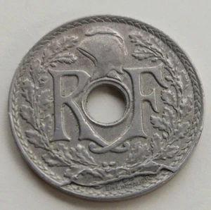 25 Centimes 1919 Fautée Lindauer Cupro-nickel France 4,8grs - Picture 1 of 7