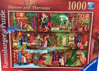 Ravensburger 1000 pc Heroes and Heroines by Aimee Stewart 2015 jigsaw **Damaged* - Image 1 of 4