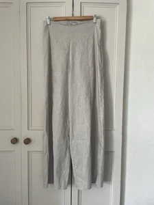 Sarah Pacini beige linen blend wide leg trousers. Size 2 - Picture 1 of 12