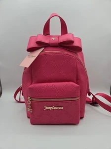 Mochila JUICY COUTURE 'Miss Bow' Rosa Flash Nueva con Etiquetas  - Imagen 1 de 11