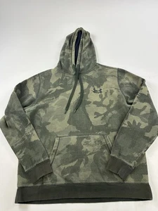 Under Armour Hoodie Mens XL Green Camo ColdGear Pullover Athletic Sweatshirt - Picture 1 of 9