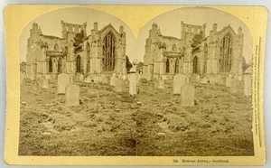 SV027_065 Stereoview Scotland Melrose Abbey - Picture 1 of 1