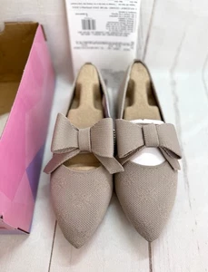 NIB Skechers Cleo Point-Feel Good Knit Sparkle Flats Taupe Womens Size 6.5 6 1/2 - Picture 1 of 5