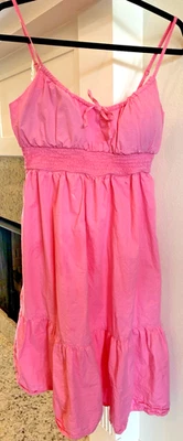 Babydoll Vintage Y2K Derek Corazón Top Mujer M Rosa Gasa Forrado Cami Calado Foto 1 de 4