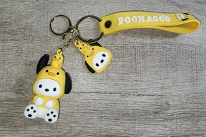 Hello Kitty & Friends Pochacco Dog Silicone Wrist Strap Keychain w/Figure NEW - Bild 1 von 5