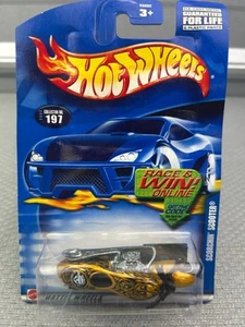 2001 Mattel Hot Wheels Yellow Black Scorchin Scooter Motorcycle Bike Diecast Toy - Picture 1 of 6
