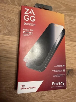 Zagg iPhone 15 Pro Screen Protector Privacy - Image 1 of 2