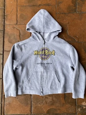 Sudadera con Capucha Y2K Hard Rock Café Cremallera Niños XL Para Mujer XS Recortada Grunge Patinador Foto 1 de 4