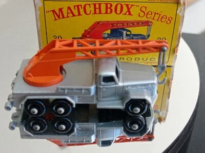 MATCHBOX LESNEY 30 Anni 60 Camion Gru 6 Wheel Crane Truck raro giocattolo Epoca  - Immagine 1 di 4