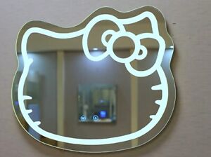 Hello Kitty Shape Led Touch Light Wall Vanity Cat Bow Mirror kawaii 2 Colors Av