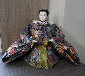 Traditional Japanese Hina Doll Festival Emperor Girl Boy Handmade Painted Figure - Picture 1 of 4