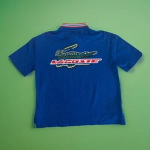 $70 Lacoste Polo Blue Boys Shirt Size 5 - Picture 1 of 5