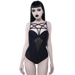 Killstar Gothic Goth Mesh Schwimmanzug Badeanzug - Sacred - Bild 1 von 35