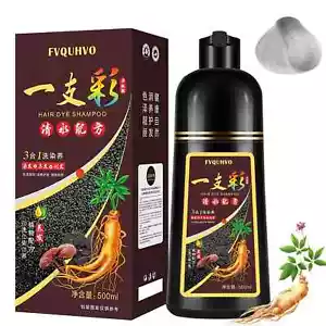Fvquhvo Hair Dye Shampoo 3 in 1 Silver Gray Instant Color for Men and Women XX - Picture 1 of 2