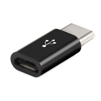 Micro USB Female To USB-C Type C Male Adapter Converter USB 3.1 Black+White Lot - Image 1 of 4